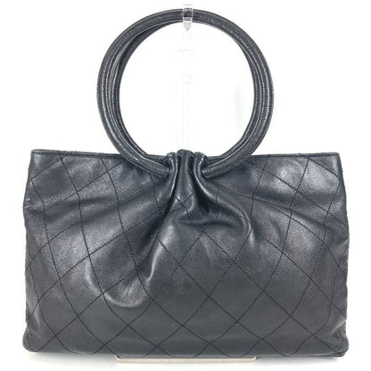 Chanel Handbag Hoop Bag Leather Black