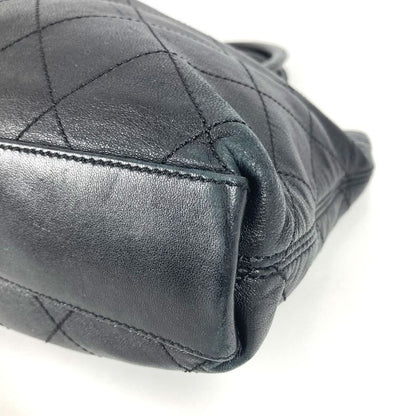 Chanel Handbag Hoop Bag Leather Black