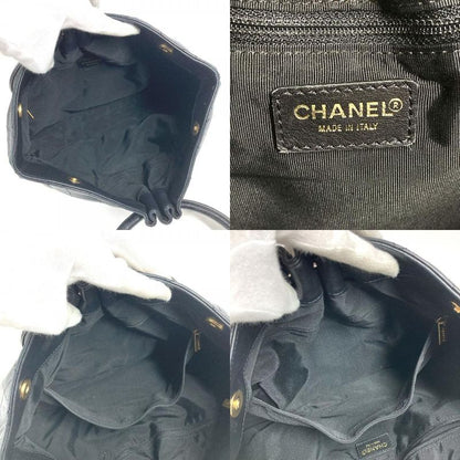Chanel Handbag Hoop Bag Leather Black