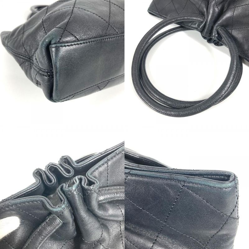 Chanel Handbag Hoop Bag Leather Black