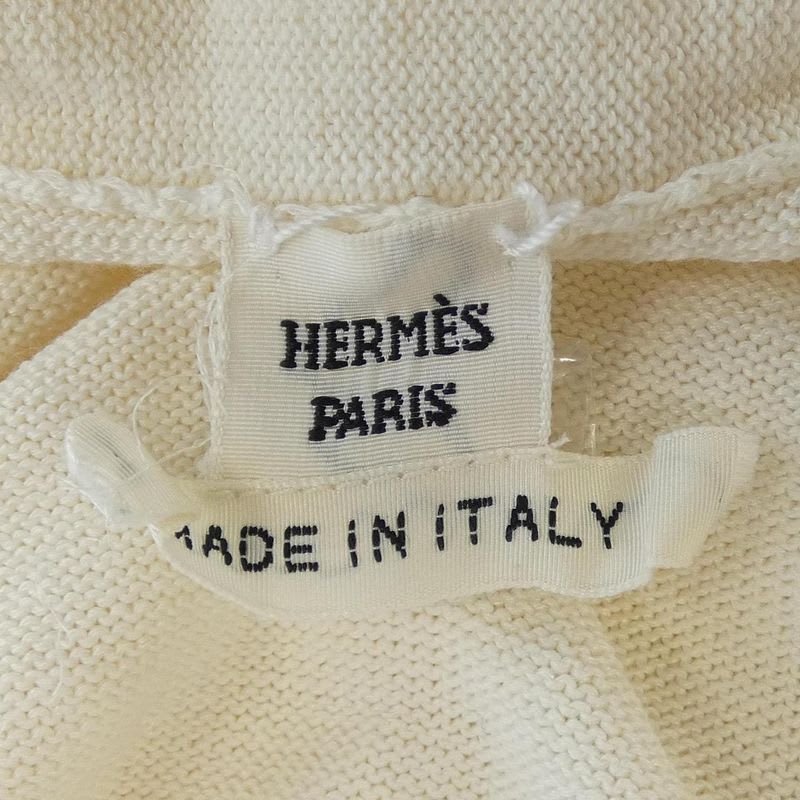Hermes 66-7714 Long Size 40 Beige Cardigan