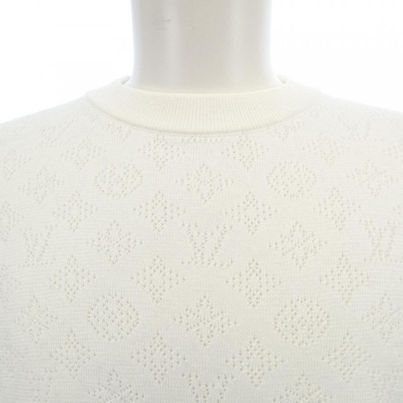 Louis Vuitton Monogram Pointtail Cotton Pullover Hsn 45 Wy34 Knit