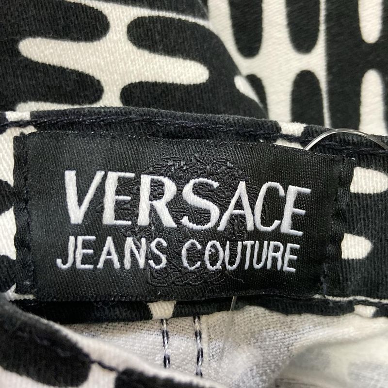 Versace Jeans Couture Pants Size 44 L Women's - White X Black Full Length