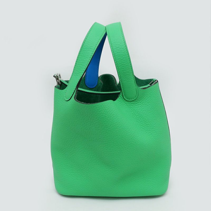 Hermes Picotin Lock PM Eclat Vert Comic Blue Frida Silva Hardware