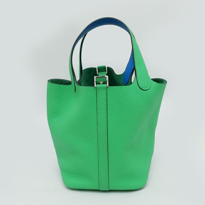 Hermes Picotin Lock PM Eclat Vert Comic Blue Frida Silva Hardware