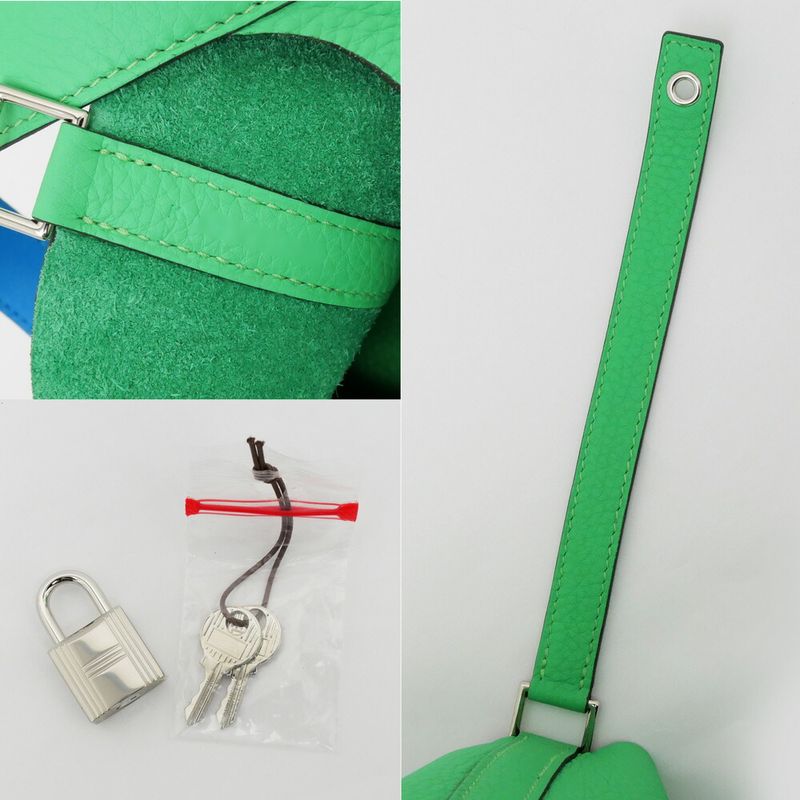Hermes Picotin Lock PM Eclat Vert Comic Blue Frida Silva Hardware