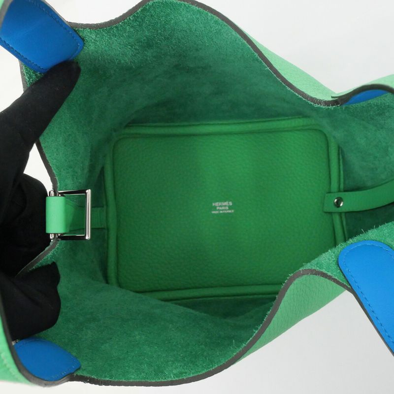 Hermes Picotin Lock PM Eclat Vert Comic Blue Frida Silva Hardware