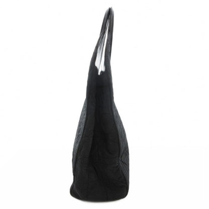 Christian Dior Vintage Cannage Quilted Handbag Nylon Leather Black AE • WY