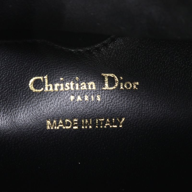 Christian Dior Cannage Vibe Hobo Small Lamb Leather 2WAY Shoulder Bag Women's