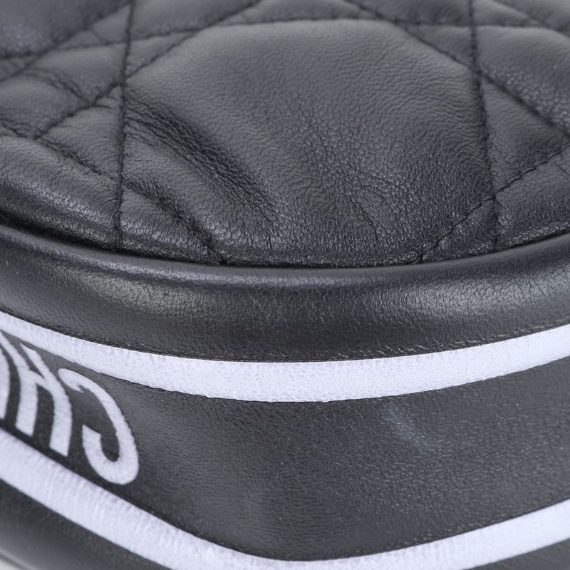 Christian Dior Cannage Vibe Hobo Small Lamb Leather 2WAY Shoulder Bag Women's