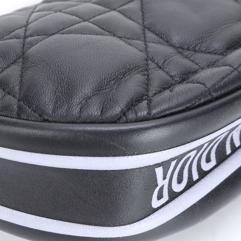 Christian Dior Cannage Vibe Hobo Small Lamb Leather 2WAY Shoulder Bag Women's