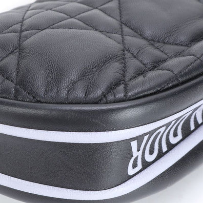 Christian Dior Cannage Vibe Hobo Small Lamb Leather 2WAY Shoulder Bag Women's