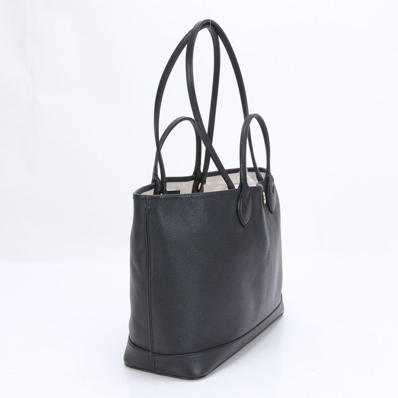 Gucci Ggmarmont 739730 Leather 2WAY Tote Bag Shoulder Hand Black A4 Women's RRM