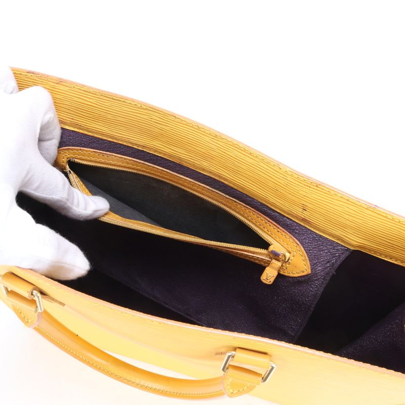 Louis Vuitton Epi Sac Plastic M52079 Leather Tote Bag Shoulder Hand A4 Women's