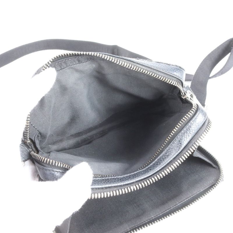 Dior Oblique Leather Shoulder Bag Crossbody Messenger Business Commuting Black