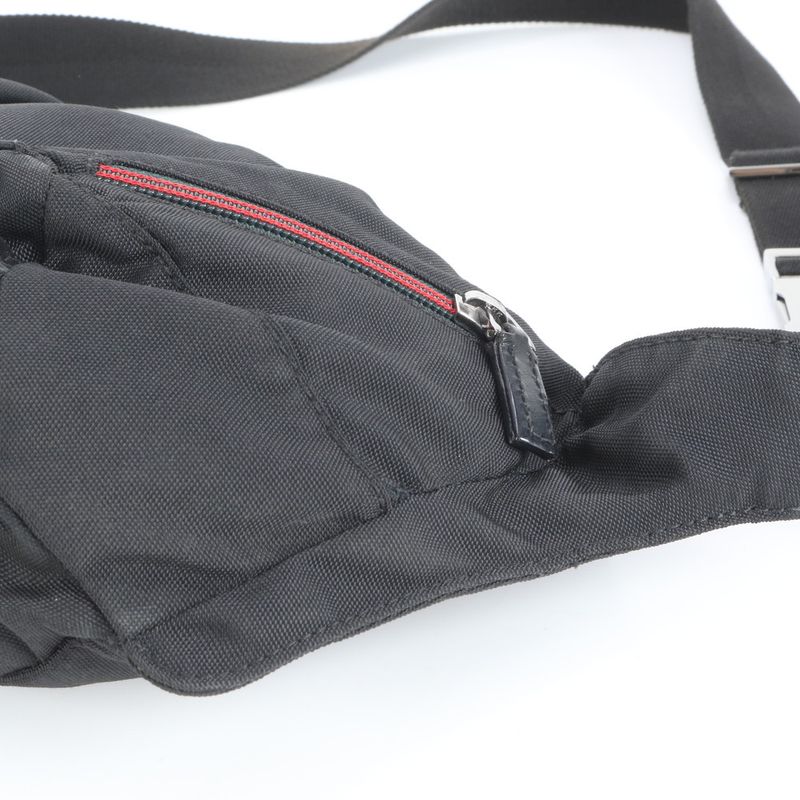 Gucci Sherry Line Leather Body Bag Crossbody Waist Pouch Shoulder 122350 Black