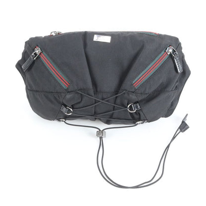 Gucci Sherry Line Leather Body Bag Crossbody Waist Pouch Shoulder 122350 Black