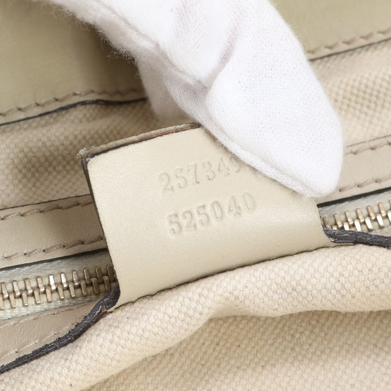 Gucci GG Canvas Sherry Mayfair Leather 2WAY Tote Bag Crossbody Shoulder 257349