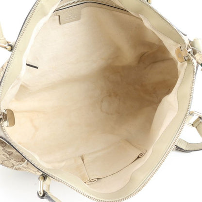 Gucci GG Canvas Sherry Mayfair Leather 2WAY Tote Bag Crossbody Shoulder 257349