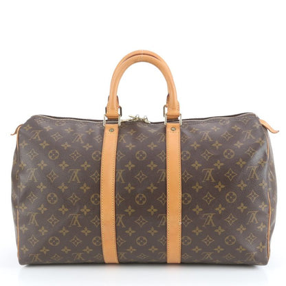 Louis Vuitton Monogram Keepall 45 M41428 Leather Boston Bag Business Trip Tote
