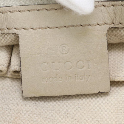 Gucci GG Canvas Sherry Line Mayfair Leather Tote Bag Hand 257349 A4 Beige