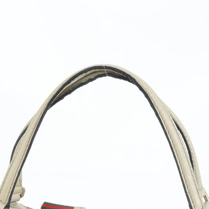 Gucci GG Canvas Sherry Line Mayfair Leather Tote Bag Hand 257349 A4 Beige