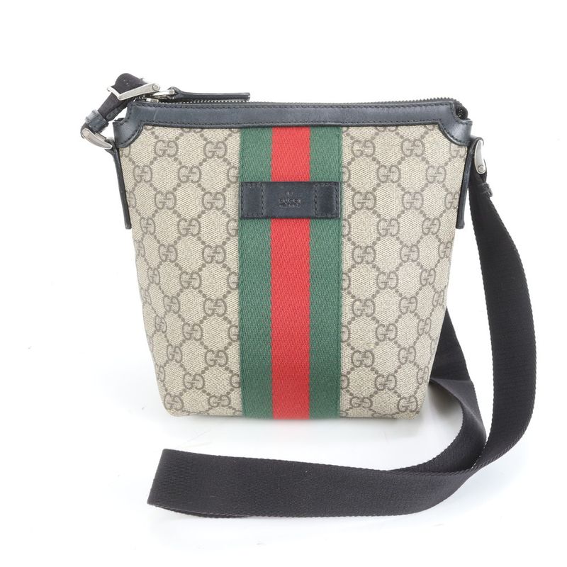 Gucci GG Supreme Sherry Line 471454 Leather Shoulder Bag Crossbody Messenger