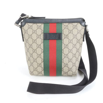 Gucci GG Supreme Sherry Line 471454 Leather Shoulder Bag Crossbody Messenger