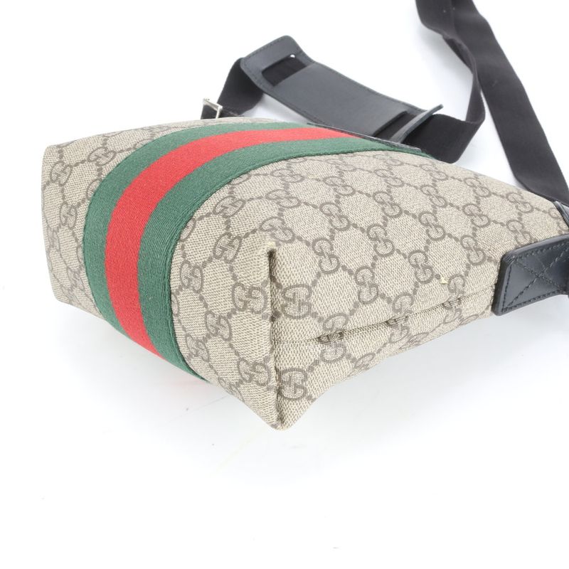 Gucci GG Supreme Sherry Line 471454 Leather Shoulder Bag Crossbody Messenger