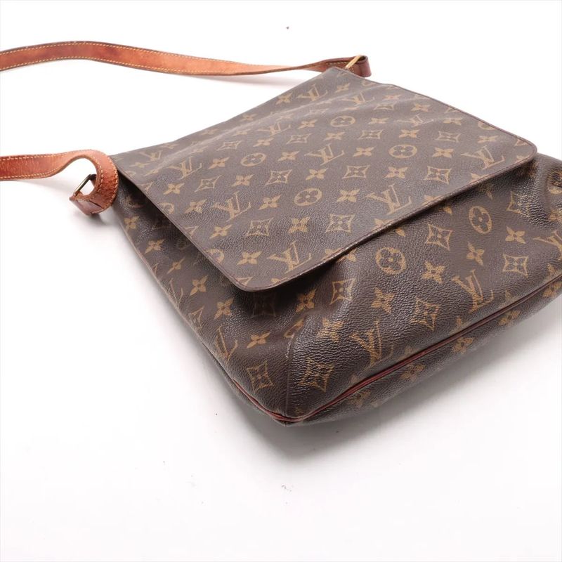 Louis Vuitton Monogram Musette M51256 Leather Shoulder Bag Crossbody Hand
