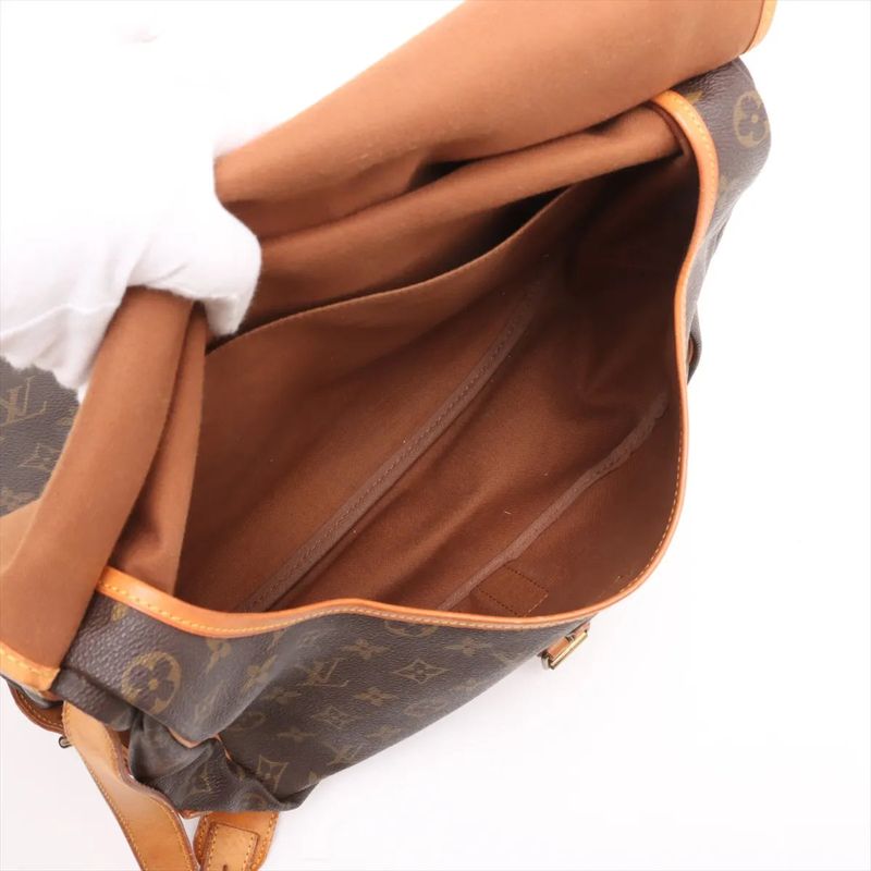 Louis Vuitton Monogram Saumur 35m42254 Leather Shoulder Bag Crossbody Messenger