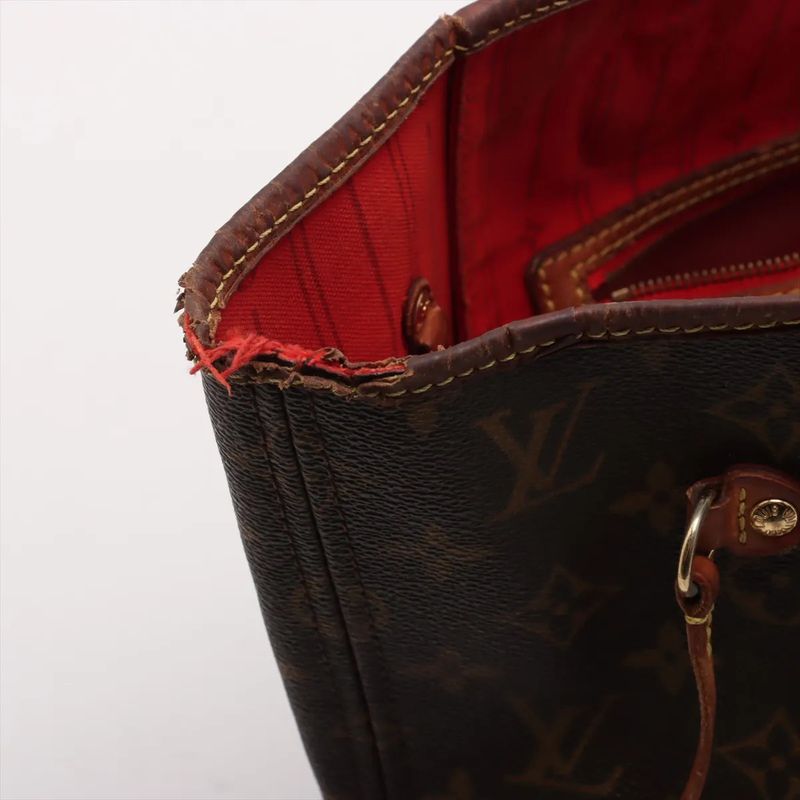 Louis Vuitton Monogram Neverfull MM M40156 Leather Tote Bag Shoulder Hand A4