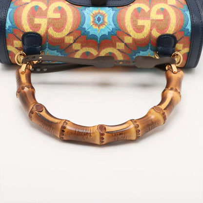 Unused Gucci Bamboo 1947 GG Logo 678489 Leather 2WAY Handbag Crossbody Shoulder