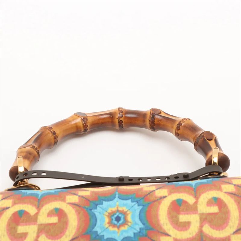 Unused Gucci Bamboo 1947 GG Logo 678489 Leather 2WAY Handbag Crossbody Shoulder