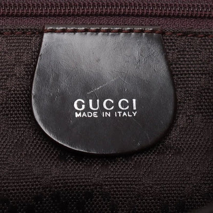 Gucci Bamboo Leather X Nylon Backpack Sac Rucksack Shoulder Bag Genuine Leather