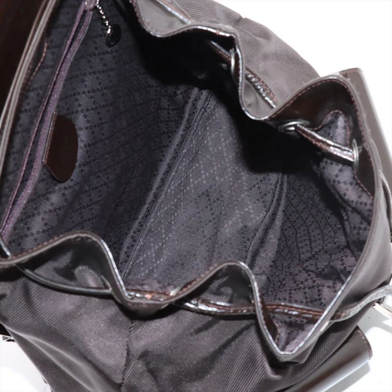 Gucci Bamboo Leather X Nylon Backpack Sac Rucksack Shoulder Bag Genuine Leather