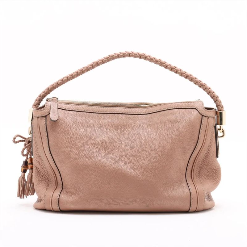 Gucci Bamboo Bella Hobo 269949 Leather Shoulder Bag Hand Genuine Leather