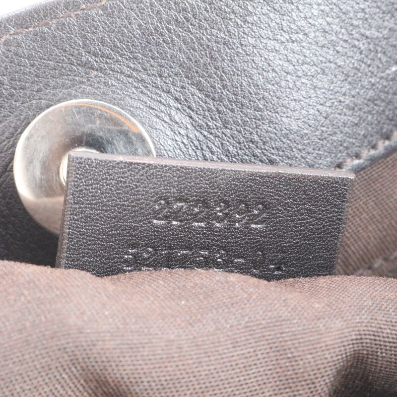 Gucci Horsebit 272392 Leather Tote Bag Hand Brown Silver Hardware Women's EEE