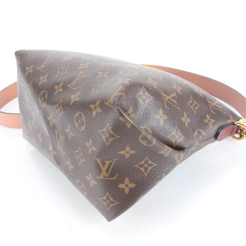 Louis Vuitton Monogram Mini Zipped Hobo M55090 2WAY Shoulder Bag Crossbody Hand