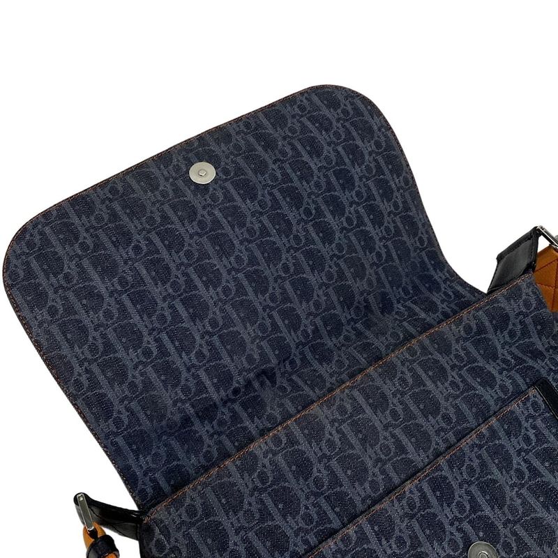 DIOR Christian Dior Shoulder Bag Flight Trotter Gray X Light Gray X Black