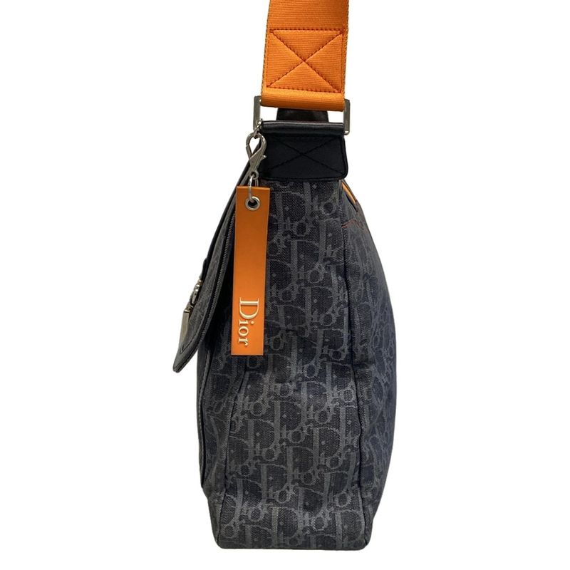 DIOR Christian Dior Shoulder Bag Flight Trotter Gray X Light Gray X Black