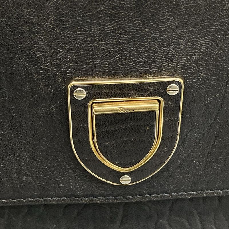 DIOR Christian Dior Handbag All Ever Black X Green Bee Leather