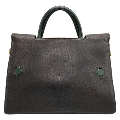 DIOR Christian Dior Handbag All Ever Black X Green Bee Leather