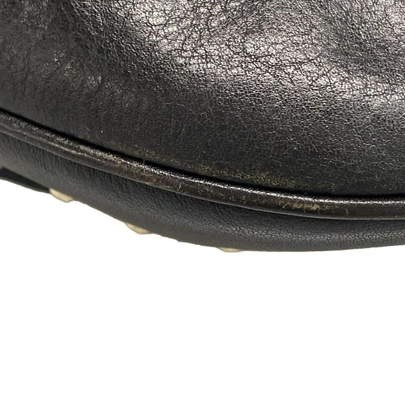 Gucci Shoulder Bag Horsebit Sherry (web) GG Pattern 153691 Black Leather