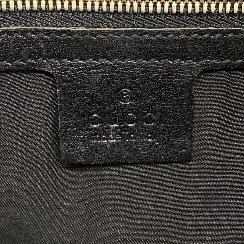 Gucci Shoulder Bag Horsebit Sherry (web) GG Pattern 153691 Black Leather