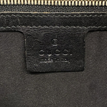 Gucci Shoulder Bag Horsebit Sherry (web) GG Pattern 153691 Black Leather