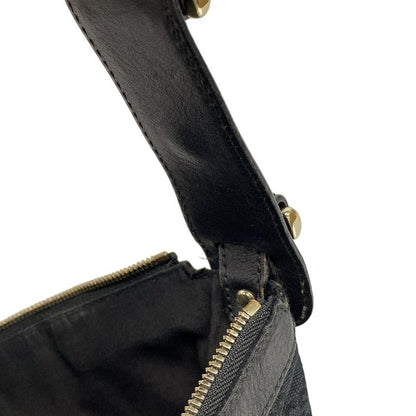 Gucci Shoulder Bag Horsebit Sherry (web) GG Pattern 153691 Black Leather