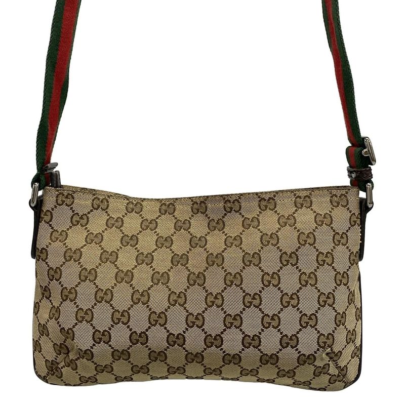 Gucci Shoulder Bag GG Pattern Sherry (web) 189749 Beige X Brown X Dark Brown