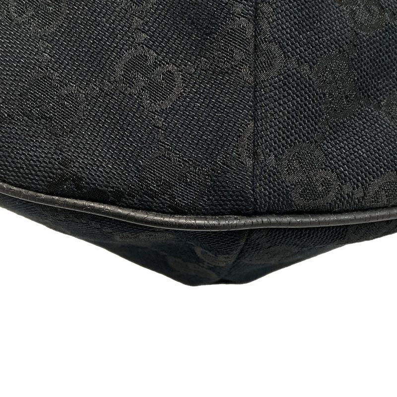 Gucci Shoulder Bag GG Pattern Sherry (web) 189752 Black Leather