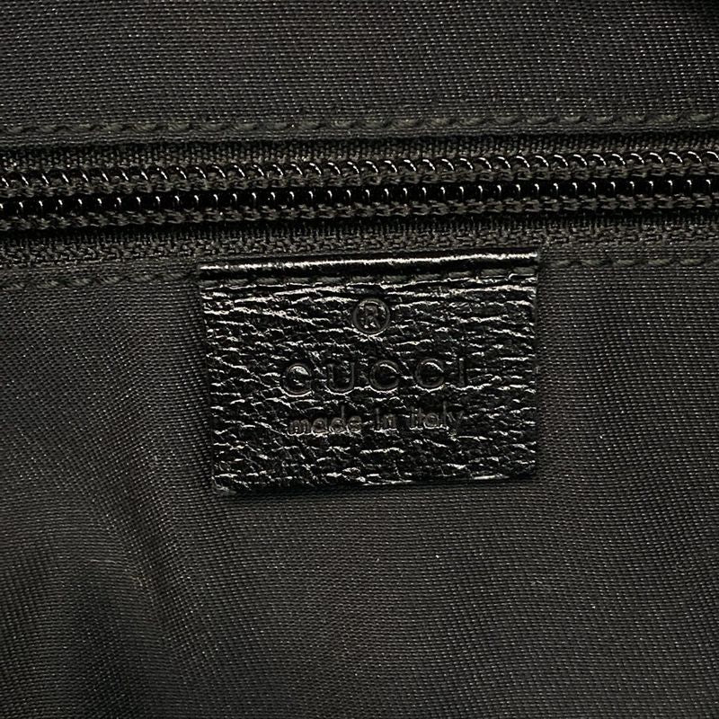 Gucci Shoulder Bag GG Pattern Sherry (web) 189752 Black Leather